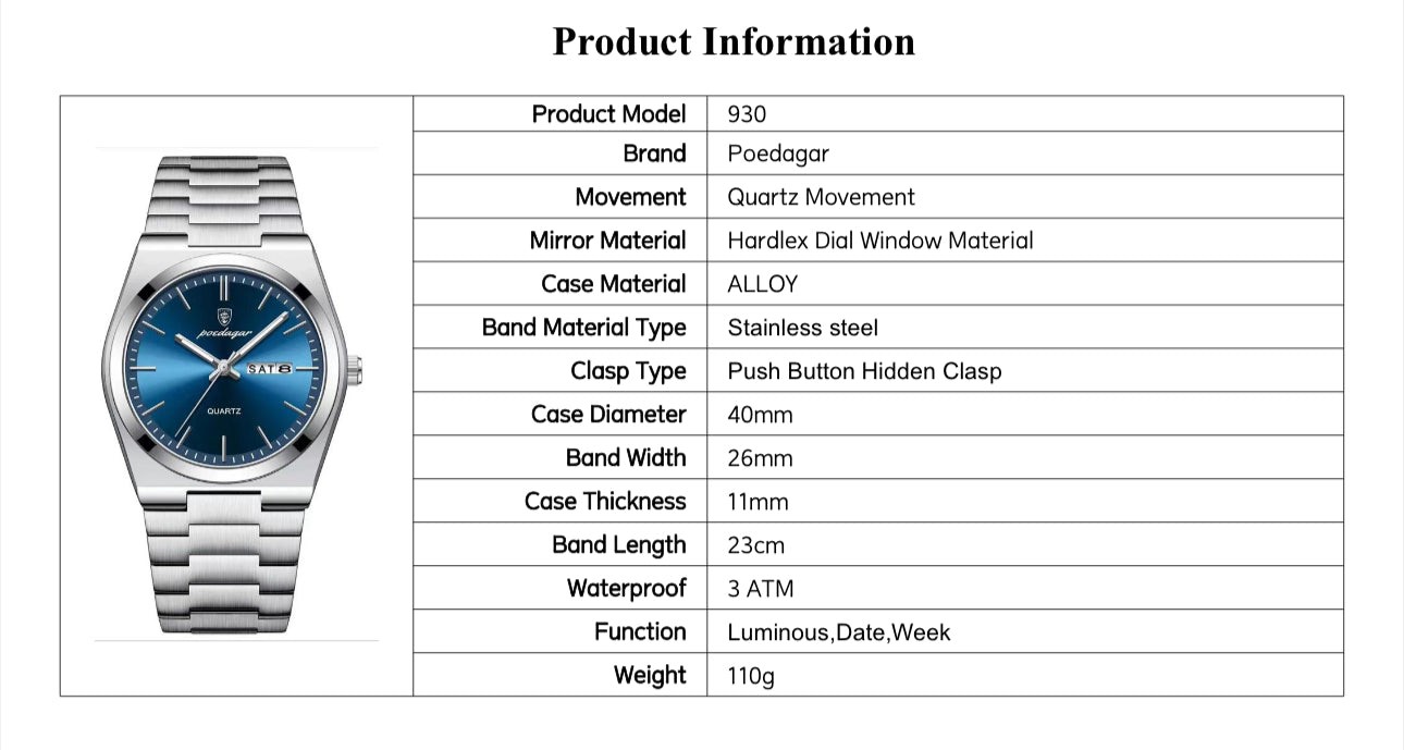 Alexis Stainless Wristwatch - Silver/Green